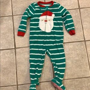 Carter’s Santa Fleece Onsie Footie Pajamas